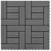 Gray 11 pcs 11.8"x11.8" Decking Tiles WPC 11 ft¬≤