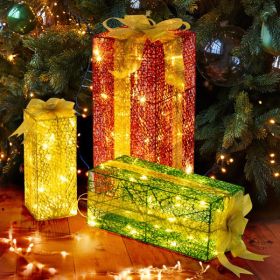 VINGLI Lighted Gift Boxes Set of 3