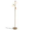 3-Globe Floor Lamp with Foot Switch and Bulb Bases