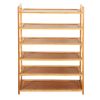 6 Tier Wood Bamboo Shelf Entryway Storage Shoe Rack Home Furniture