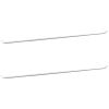 Curtain Rails 2 Pcs White and Silver 35.4"-51.2" Aluminum