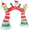 8.9 FT Lighted Christmas Inflatable Archway, Inflatable Santa Claus Christmas Arch