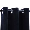 Blackout Curtains with Rings 2 pcs Black 37"x63" Velvet