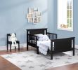 Connelly Reversible Panel Toddler Bed Black/Vintage Walnut