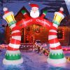 8.9 FT Lighted Christmas Inflatable Archway, Inflatable Santa Claus Christmas Arch