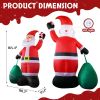 14 FT Lighted Christmas Inflatable Decoration, Giant Inflatable Santa Claus with Large Gift Bag