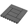 Gray 11 pcs 11.8"x11.8" Decking Tiles WPC 11 ft¬≤