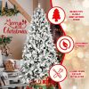 8FT PE/PVC/Pine Mixed Christmas Tree with Colorful + Warm Light 10-Function LED, Memory Wire & Easy Power Technology