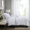 4 Piece Cotton Seersucker Duvet Cover Set