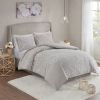 3 Piece Tufted Cotton Chenille Floral Duvet Cover Set