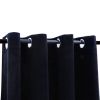 Blackout Curtains with Rings 2 pcs Black 54"x63" Velvet