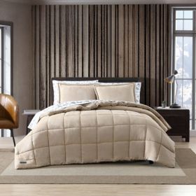 King Plush Sherpa Reversible Micro Suede Comforter Set