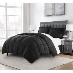 King Size Reversible Microfiber Down Alternative Comforter Set