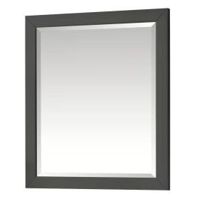 32-in x 28-in Bathroom Wall Mirror with Solid Wood Frame