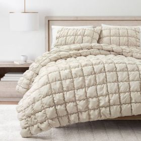 Twin/XL Soft Lightweight Puff Textured 2-Piece Comforter Set