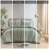 3 Piece Striped Cotton Duvet Cover Set