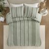 3 Piece Striped Cotton Duvet Cover Set