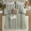 3 Piece Striped Cotton Duvet Cover Set