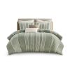 3 Piece Striped Cotton Duvet Cover Set