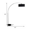 Black and Chrome Arc Floor Lamp