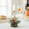 Christmas Golden Wrought Iron Candlestick Window Table Decoration Christmas Decorations Arrangement