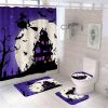 Halloween Shower Curtain Sets Waterproof Bathroom Decor