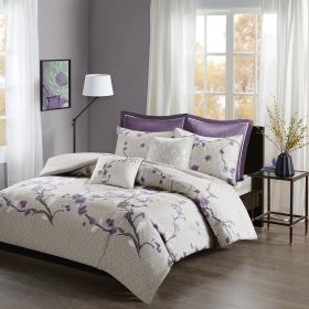 7 Piece Cotton Duvet Cover Set (Color: as Pic)