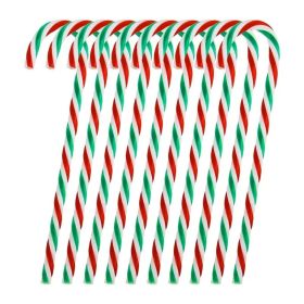 Christmas Candy Canes Acrylic Xmas Tree Pendants Xmas Party Crutch Hanging New Year Christmas Party Home Decoration Gifts (Color: Green)