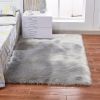 1pc Fluffy Imitation Wool Area Rug, Suede Fleece Bottom Long Imitation Wool Rug, Acrylic 80% Polyester 20%, 2.36inch Long Wool