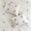 4 Piece Embroidered Cotton Reversible Duvet Cover Set